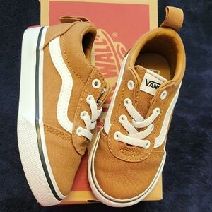 Vans Ward Slip-on Kids Tan Canvas Sneakers Toddler